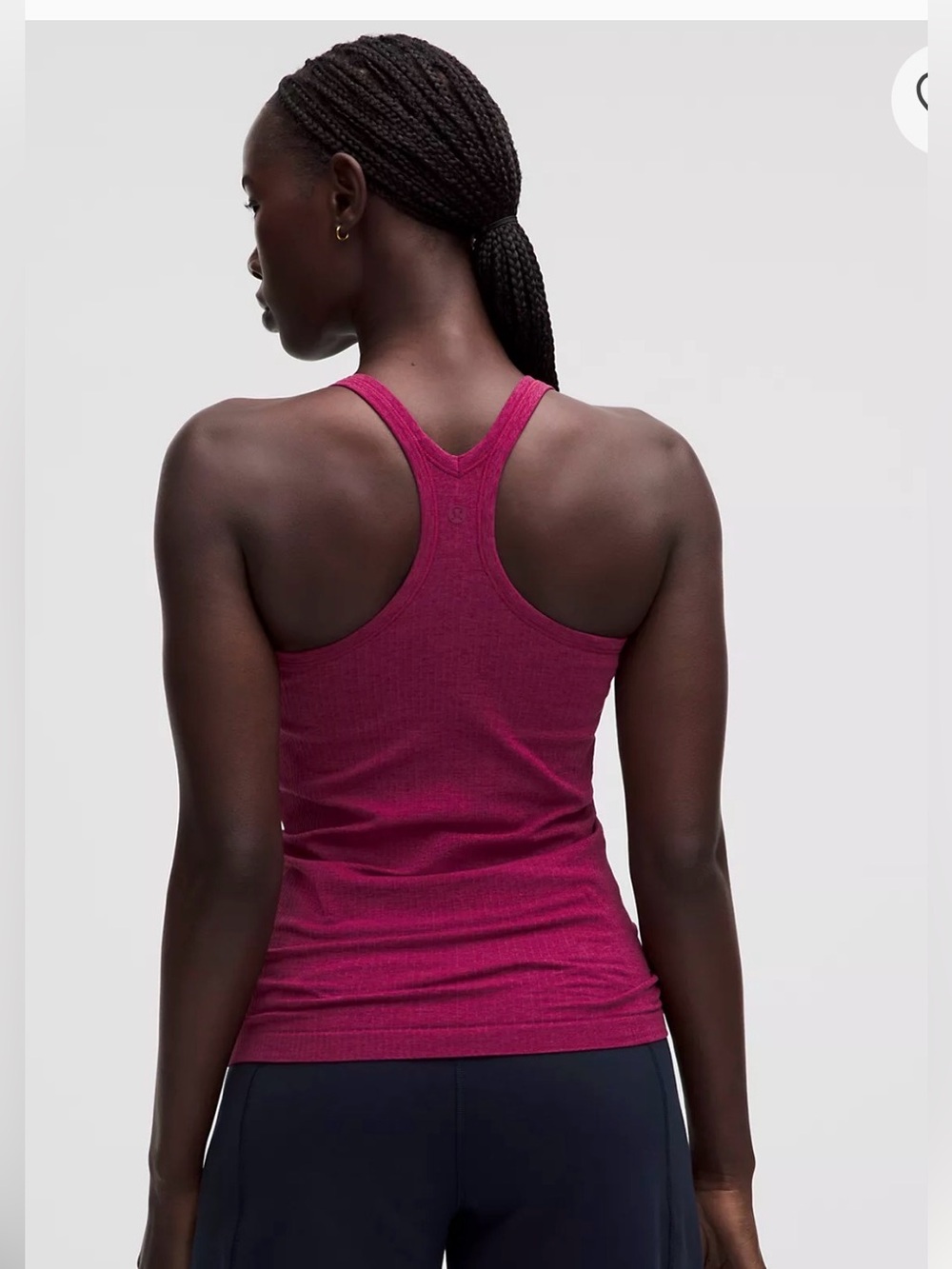 Lululemon Ebb To Street Ribbed Tank Top Raspberry, size 12 - Picture 2 of 10